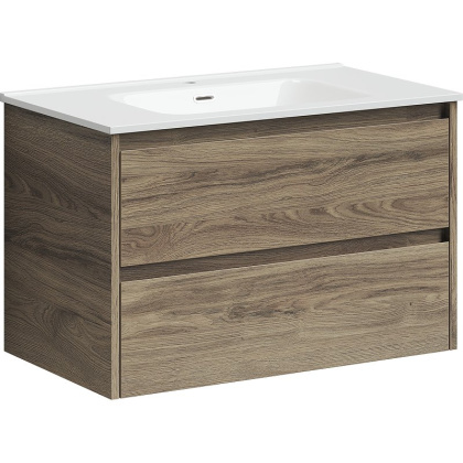 Тумба подвесная SANCOS Libra 790х450х500, c двумя ящиками оснащенными доводчиками, дуб чарльстон, арт. LB80ECH Тумба подвесная SANCOS Libra 790х450х500, c двумя ящиками оснащенными доводчиками, дуб чарльстон, арт. LB80ECH