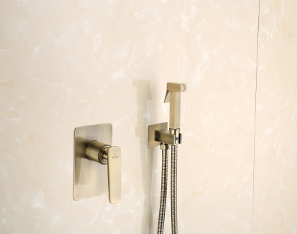 Гигиенический душ со смесителем Rose R1605Q, бронза