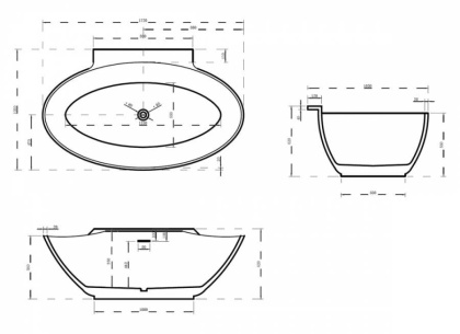 Акриловая ванна Abber 172х103 AB9237 Акриловая ванна Abber 172х103 AB9237
