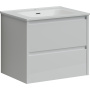 Тумба подвесная SANCOS Libra 590х450х500, c двумя ящиками оснащенными доводчиками, белый глянец , арт. LB60W