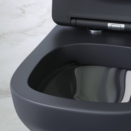 C85A1700MBSC X-Joy S Унитаз подвесной FlashClean с сиденьем микролифт, черн мат