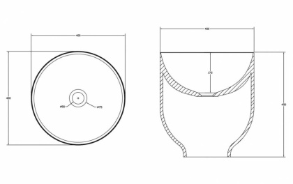 Раковина накладная ABBER Stein AS2618 белая матовая Раковина накладная ABBER Stein AS2618 белая матовая