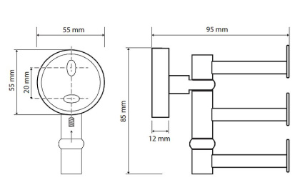 Крючок тройной поворотный 104106072