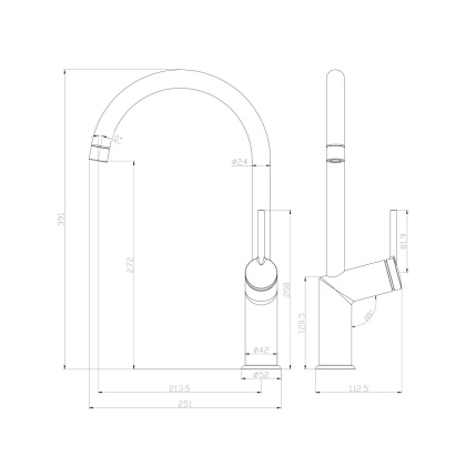 Смеситель Lemark Minima LM3805C для кухни Смеситель Lemark Minima LM3805C для кухни