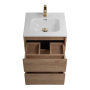 Тумба с раковиной подвесная BelBagno KRAFT 50 Rovere Tabacco, раковина белая Тумба с раковиной подвесная BelBagno KRAFT 50 Rovere Tabacco, раковина белая