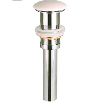 Донный клапан без перелива с керамической накладкой с системой "Click-Clack" Донный клапан без перелива с керамической накладкой с системой "Click-Clack"