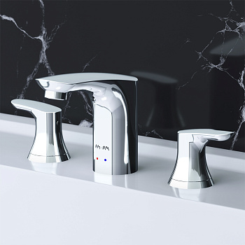 Смеситель для умывальника трехсекционный с донным клапаном F8008000 Like