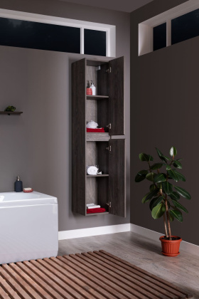 Шкаф-пенал для ванной Aquanet Nova Lite 35 дуб рошелье Шкаф-пенал для ванной Aquanet Nova Lite 35 дуб рошелье