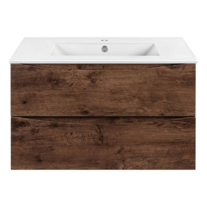 База под керамическую раковину Mia 750 подвесная, 2 выкатных ящика soft close, R.Wood