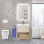 Тумба с раковиной подвесная с одним ящиком BelBagno NEON 60 Pino Bianco, раковина белая Тумба с раковиной подвесная с одним ящиком BelBagno NEON 60 Pino Bianco, раковина белая