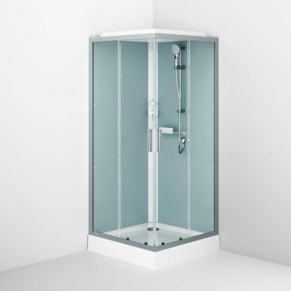W90C-403-090MT Gem Square кабина душевая 90x90, профиль матовый Хром, стекло прозрачное