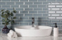 Керамическая мозаика Metro Bluish-Grey Glossy 45х145, Brick & Metro