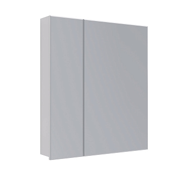 Шкаф зеркальный Lemark UNIVERSAL 70х80см 2-х дверный, цвет корпуса: Белый глянец