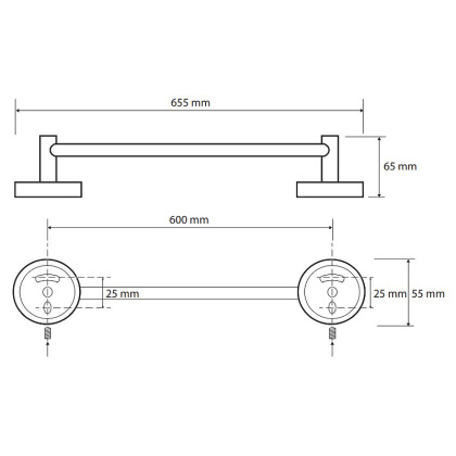 Полотенцедержатель 655 мм