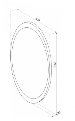 Зеркало Lily LED (ШхГхВ) 600х25х1050 Зеркало Lily LED (ШхГхВ) 600х25х1050