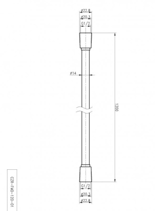 CZR-FMD-180-NOP Гибкий шланг PVC, длина 1,8 м, чёрный матовый CZR-FMD-180-NOP Гибкий шланг PVC, длина 1,8 м, чёрный матовый