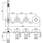 Смеситель для ванны с душем Paffoni Modular Box MDE000NO Смеситель для ванны с душем Paffoni Modular Box MDE000NO
