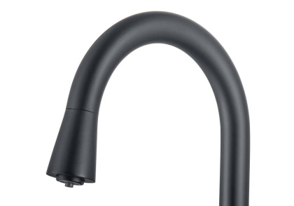 Смеситель для кухни с подключением к фильтру воды AQUATEK (полукруглый излив), матовый черный AQ1085MB 