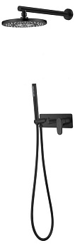 Смеситель встроенный для душа с верхней лейкой SPECTRE черный матовый Смеситель встроенный для душа с верхней лейкой SPECTRE черный матовый