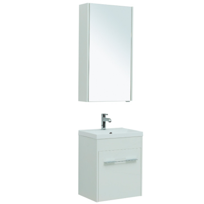 Мебель для ванной Aquanet Августа 50 белый (ручка хром) Мебель для ванной Aquanet Августа 50 белый (ручка хром)