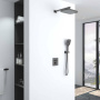 Душевой комплект VSFW-321MT1GM встраиваемый, термостат, двухрежимный, вороненая сталь Душевой комплект VSFW-321MT1GM встраиваемый, термостат, двухрежимный, вороненая сталь