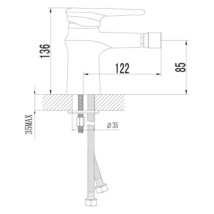 Смеситель Lemark Status LM4408C для биде Смеситель Lemark Status LM4408C для биде