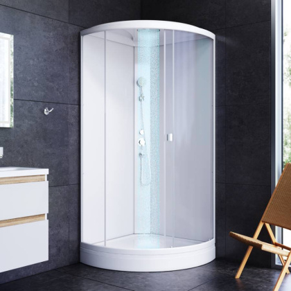 W88C-301-090WT64 X-Joy кабина душевая, 90х90, стекло прозрачное, профиль Белый