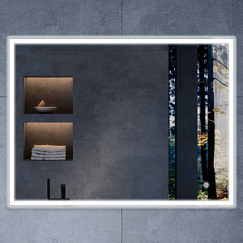 Зеркало LED VLM-3VN800 800х600 c сенсорным выключателем и диммером Зеркало LED VLM-3VN800 800х600 c сенсорным выключателем и диммером