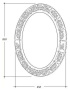 Зеркало овальное, антик, 85х65 (полиуретан) поталь 511-P Boheme Зеркало овальное, антик, 85х65 (полиуретан) поталь 511-P Boheme