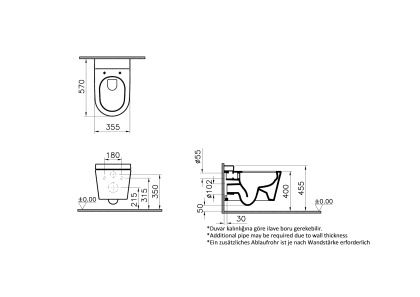 Безободковый подвесной унитаз VitrA Nest (c функцией биде, 
встроенным смесителем, с бачком VitrA Fresh для моющего средства) Безободковый подвесной унитаз VitrA Nest (c функцией биде, 
встроенным смесителем, с бачком VitrA Fresh для моющего средства)