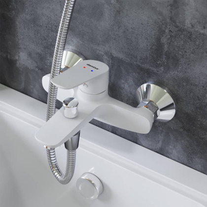 771000201 Jupiter, Смеситель Для ванныдуша, Белый