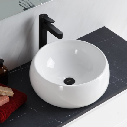 Раковина накладная керамическая круглая BB1065 Раковина накладная керамическая круглая BB1065