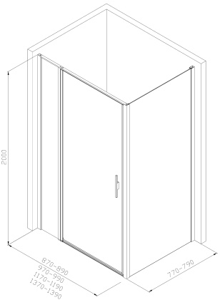 Душевой уголок Allen Brau Priority 120x80 3.31031.00 + 3.31040.00 хром