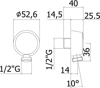 Шланговое подключение для душа Paffoni Lusso ZACC130NO Шланговое подключение для душа Paffoni Lusso ZACC130NO