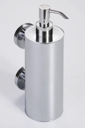 Настенный дозатор для жидкого мыла (большой металлический стакан), 2 держателя