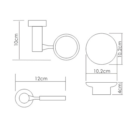 Мыльница, 12х4х10 см, белая, K-28229