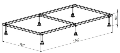 Каркас для поддона Allen Brau 140х80 8.00005 Каркас для поддона Allen Brau 140х80 8.00005