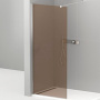 LIBERTA-L-1-90-120-BR-Cr Душевая перегородка с односторонним входом, стекло бронза, профиль хром, 900x1200x1950 мм