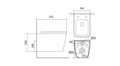 Подвесной унитаз Акватек Либра AQ0530N-00 Подвесной унитаз Акватек Либра AQ0530N-00