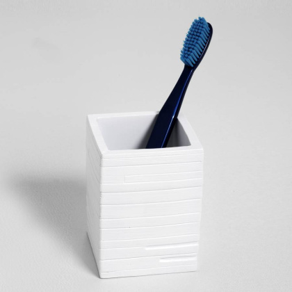 Стакан для зубных щеток Leine, 7,5х9,8х7,5 см, белый, K-3828