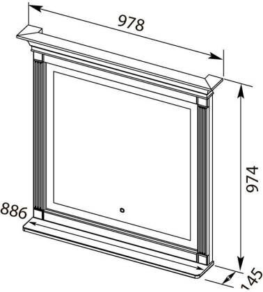Зеркало Aquanet Селена 105 белый/серебро Зеркало Aquanet Селена 105 белый/серебро