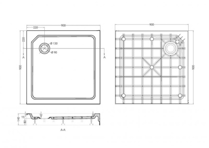 Поддон SMC CEZARES TRAY-SMC-A-90-550-150-W Поддон SMC CEZARES TRAY-SMC-A-90-550-150-W