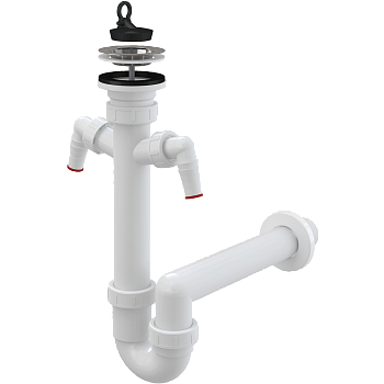 Сифон трубчатый с нержавеющей peшeткой DN70 и двумя штуцерами Сифон трубчатый с нержавеющей peшeткой DN70 и двумя штуцерами