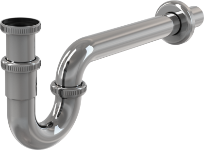 Сифон для умывальника DN32, U-форма с накидной гайкой 5/4", металл Сифон для умывальника DN32, U-форма с накидной гайкой 5/4", металл