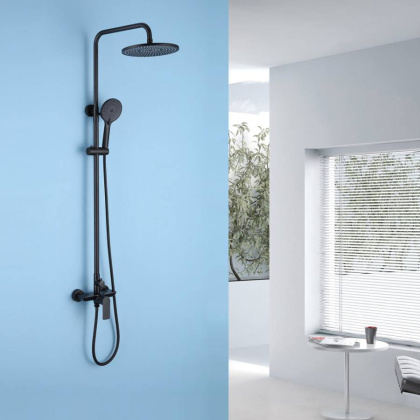 Душевая стойка ABBER Weiss Insel AF8020B без излива, черная матовая Душевая стойка ABBER Weiss Insel AF8020B без излива, черная матовая