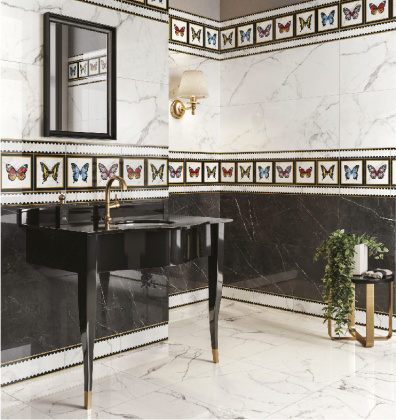 Керамогранит Victorian Marble Black 7FLPR 60х60 Керамогранит Victorian Marble Black 7FLPR 60х60