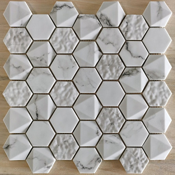 Мозаика Bonaparte Стеклянная Volume White 30х30,3 см