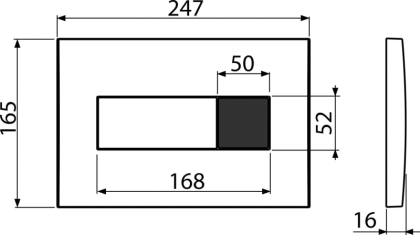 Сенсорная кнопка управления для скрытых систем инсталляции Slim, белый (подключение к сети)