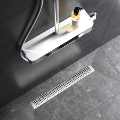 W01SC-P11-060-01SB MasterFlow Трап для душа линейный универс затвор Cut Gradient 60см цвет сталь мат