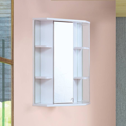 Шкаф-зеркало Onika Кредо 35 белый, универсальный, угловой